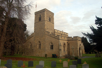 Stevington church from the south-west December 2008